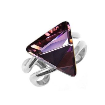 Кольцо с кристаллом Swarovski Antique Pink