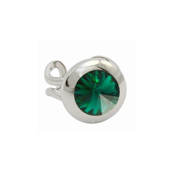 Кольцо с кристаллом Swarovski Emerald, 10 мм