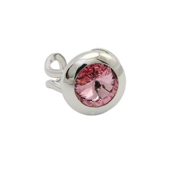 Кольцо с кристаллом Swarovski Light Rose, 10 мм