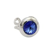 Кольцо с кристаллом Swarovski Sapphire, 10 мм