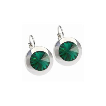 Серьги с кристаллами Swarovski Emerald, 12 мм
