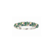 Кольцо с кристаллами Swarovski, микс зеленых цветов