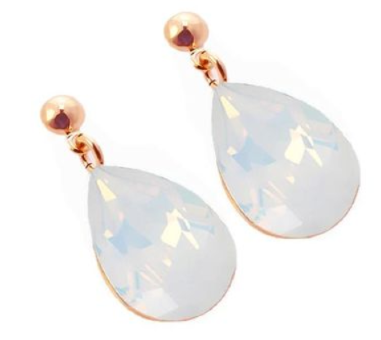 Свадебный комплект с кристаллами Swarovski White Opal